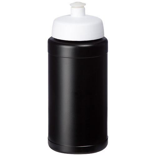 Bouteille 500ml publicitaire avec bouchon sport Baseline® noir / blanc